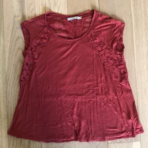 Red lace top